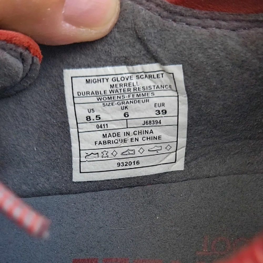 Merrell Mighty Glove Sneakers || Scarlet Red || Womens 8.5 - Picture 9 of 11